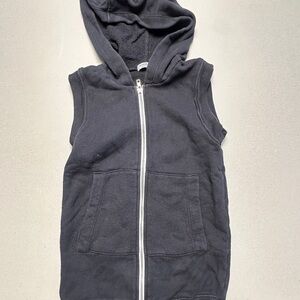 Kids Black Hooded Vest
